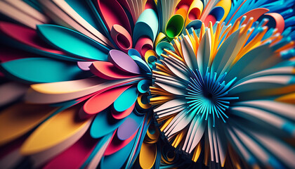 colorful 3d abstract background with Generative AI technology