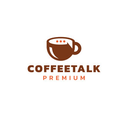 Premium Coffee Talk Logo Design for your business