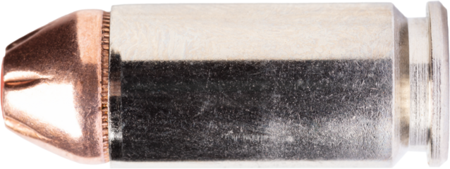 40 caliber pistol ammo with silver case