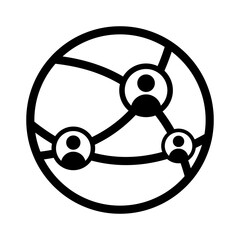Global Networking Icon, Social Network Icon.