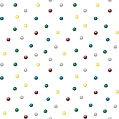 Seamless pattern with round balls. Polka dot pattern. Multicolored balls background.