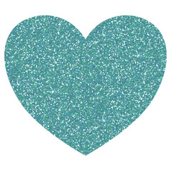 Blue Glitter heart on transparent background. Design for decorating,background, wallpaper, illustration