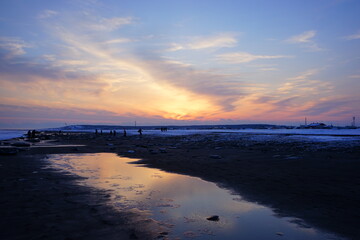 Jewelry Ice, Glittering Frozen Ice Gemstone on Otsu Beach in Hokkaido, Japan - 日本 北海道 豊頃町 ジュエリーアイス