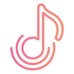 Fototapeta premium music gradient icon