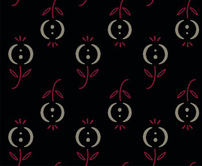 Floral motifs seamless pattern design. Great for fabric and textile, wallpaper, packaging or any desired idea.