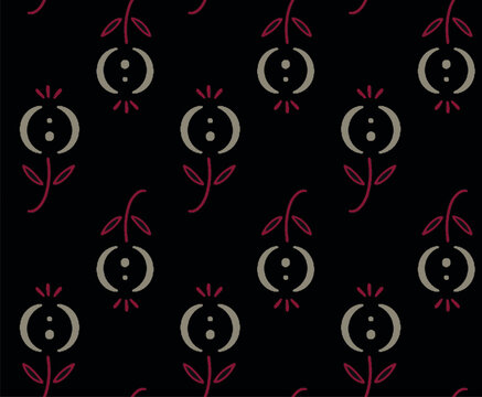 Floral motifs seamless pattern design. Great for fabric and textile, wallpaper, packaging or any desired idea.