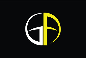 GA Initial letter logo vector