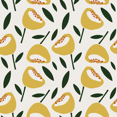 Seamless pattern beautiful flower vector
