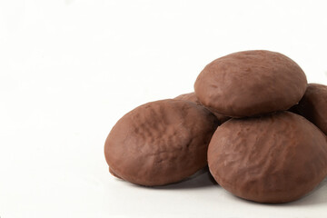 Honey cookies isolated on white background.