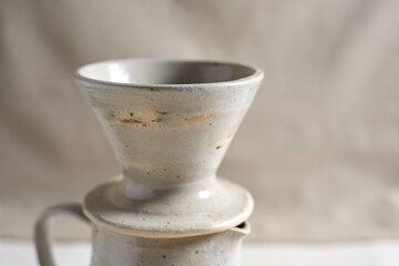 Handmade coffee dripper ceramic