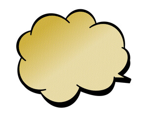 アメコミ風フキダシ　黄色