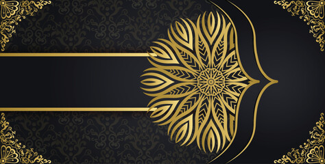 Elegant luxury decorative ornamental mandala design. Mandala style greeting and invitation card. 