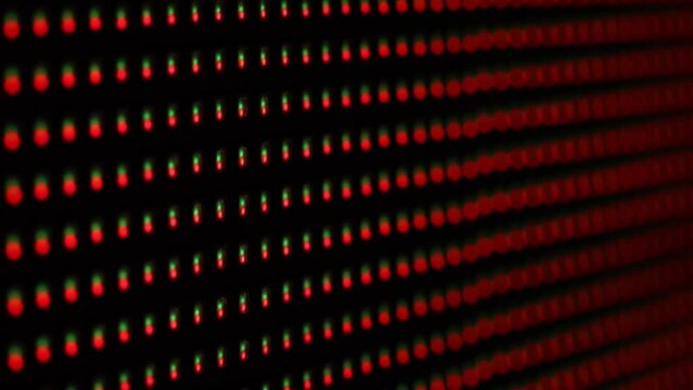 Bright-colored LED SMD video wall with high saturated patterns - close-up 4k video