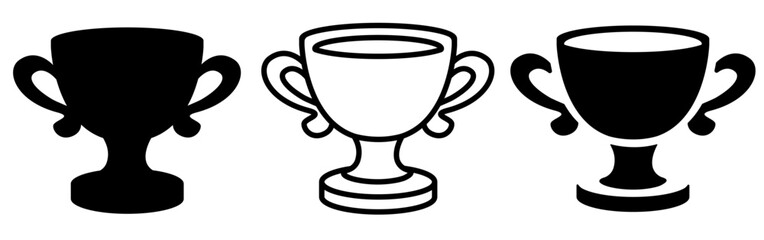 Goblet icon. Vector black icons isolated on white background.