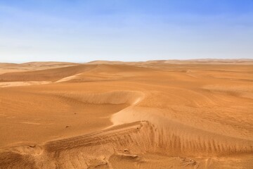 Fototapeta na wymiar Essaouira sandy desert in Morocco