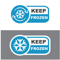 Keep frozen label, sticker. Keep frozen - badges for product.