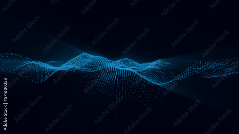 Poster connection structure. blurred lights vector abstract background. abstract futuristic dot wave partic