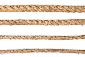 Various ropes  and cord collection household with rope texture - obrazy, fototapety, plakaty