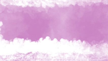 Fototapeta na wymiar Heavenly bright purple smoke frame - abstract 3D illustration