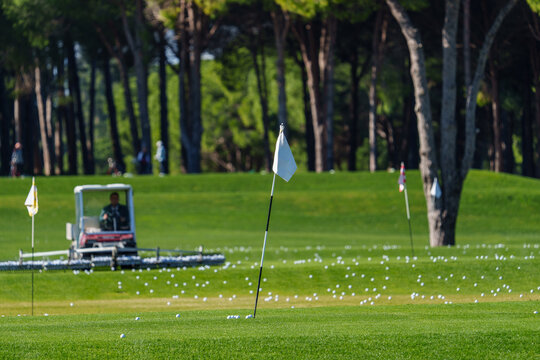 Golf course, driving range, training area 
