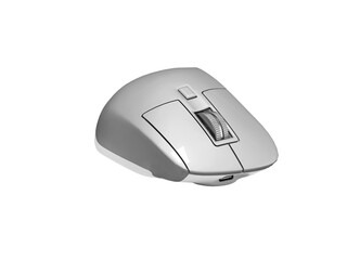 3d illustration of wireless laptop mouse on white background no shadow