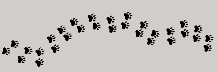Fototapeta na wymiar Paw print of dog.Puppy pet footprint