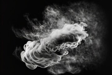 Abstract white smog on black background for your logo wallpaper or web banner