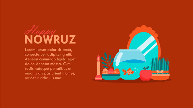 Happy Nowruz Banner Template Persian New Year