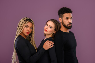 Portrait of group of multiethnic friends, concept of diversity and friendship.