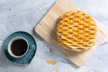 apple pie with coffee