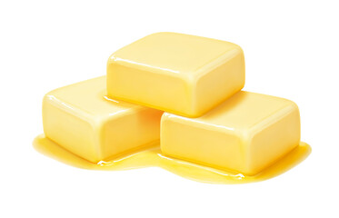 バター イラスト リアル 白バック