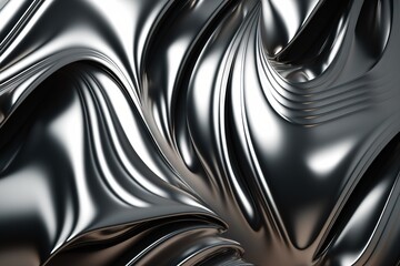 Fototapety  Metal pattern, silver pattern, generative ai