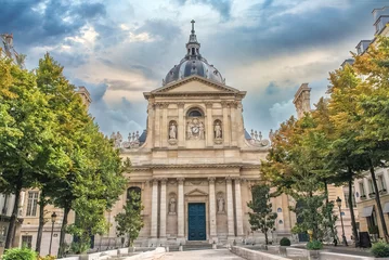 Photo sur Aluminium Paris Paris, the Sorbonne university in the Quartier latin, beautiful monument 