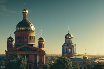 Fototapeta na wymiar St Isaac's Cathedral - Russia. Generative AI