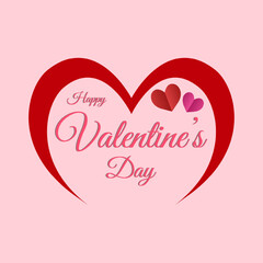 Valentine background text with beautiful half love isolated on pink background. Vector Illustration.