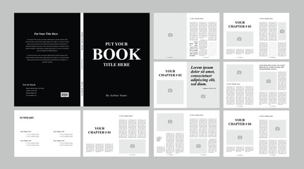 Book Layout with Black and White