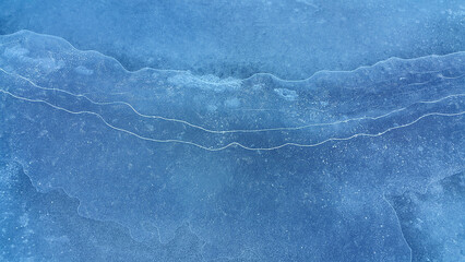 Naklejka premium Natural ice texture, winter background