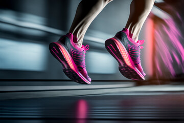 Fitness running concept created with generative Ai technology