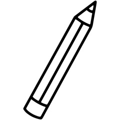 Pencil with eraser linear icon