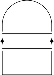 Minimalistic linear arches frame
