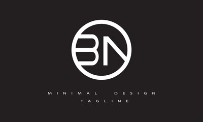 BN Logo Design Vector Art Illustration