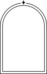 Minimalistic linear arches frame

