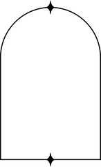 Minimalistic linear arches frame
