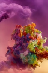 Obraz premium Abstract Colorful Splash Water Wallpaper created with Generative AI technology