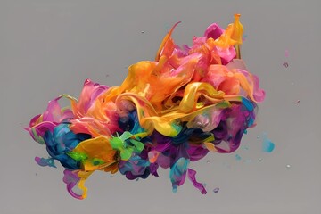 Abstract Colorful Splash Water Wallpaper created with Generative AI technology