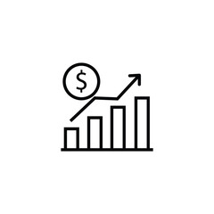 Growth rate icon vector