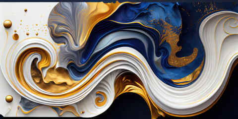 3d wallpaper for the wall decor. resin geode and abstract art, and functional art, like watercolor geode painting. golden, blue, and white marble background
