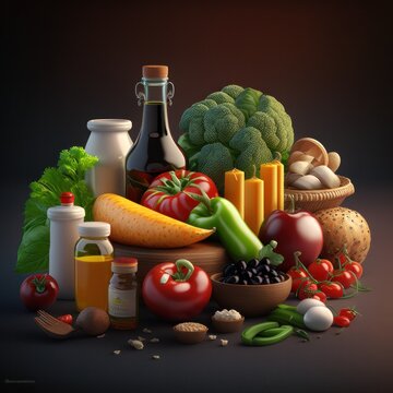 vegetables. healthy food. generative ai