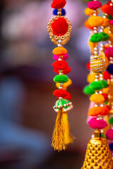 Handicraft, Rajasthani colorful hand made decorative item on display.