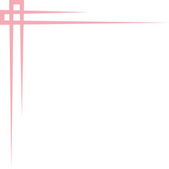 Obraz premium pink line corner frame decoration
